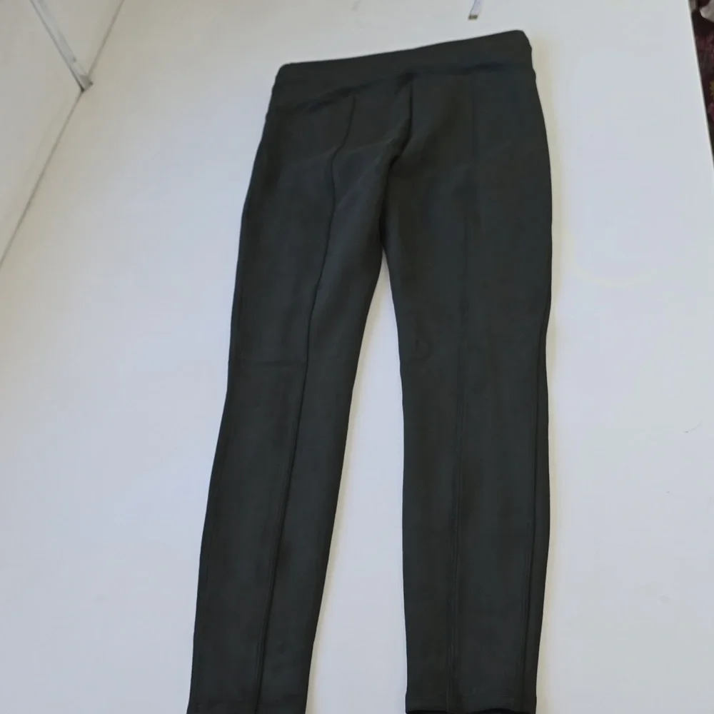 Spanx Faux Suede Leggings in Color Olive
